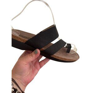 Munro Womens Aries Slip-On Sandals Black Strappy Comfort Design Size 8M
